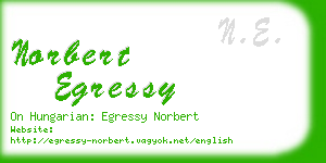 norbert egressy business card